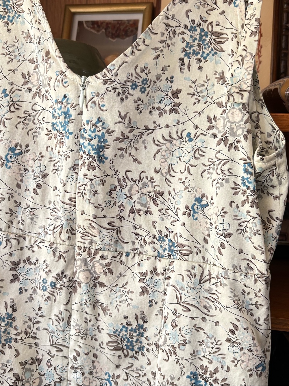 Y2K 100% Silk CottageCore Floral Dress 6 - Picture 6 of 7